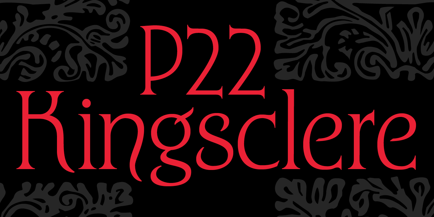 Beispiel einer P22 Kingsclere-Schriftart